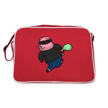 Robber Pig Robber Pig - Retro Bag - red/white - Back