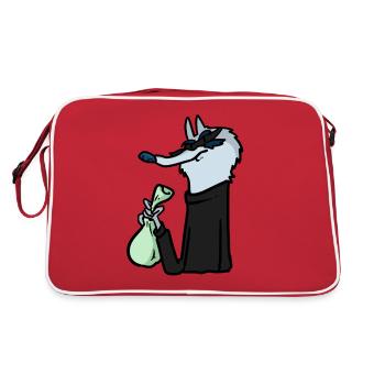 Robber Wolf Robber Wolf - Retro Bag - red/white - Back