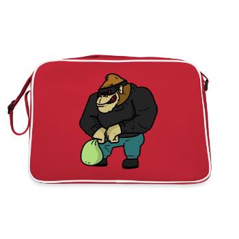 Robber Wolf Robber Wolf - Retro Bag - red/white - Back
