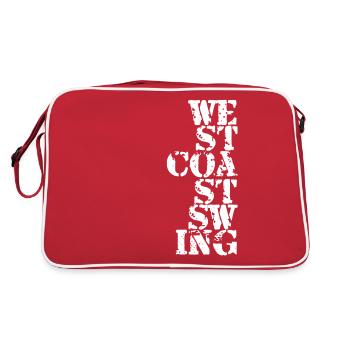 T-shirt cadeau West Coast Swing Dance - Sac Retro - rouge/blanc - Dos