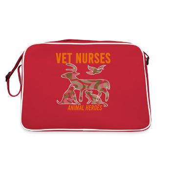 Veterinary rescue Veterinary surgery Month of Veterinarian - Retro Bag - red/white - Back
