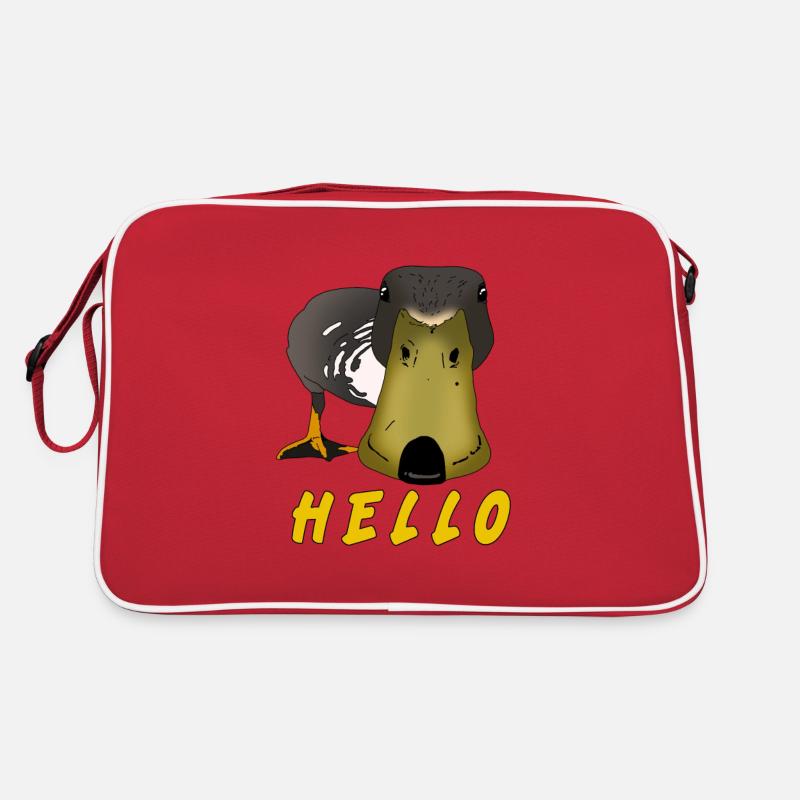 funny duck say hello gift idea chick Retro Bag