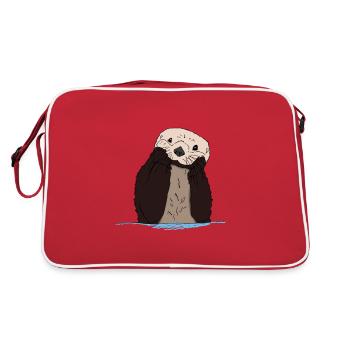 loutre mignonne et mignonne en cadeau boîte loutre - Sac Retro - rouge/blanc - Dos