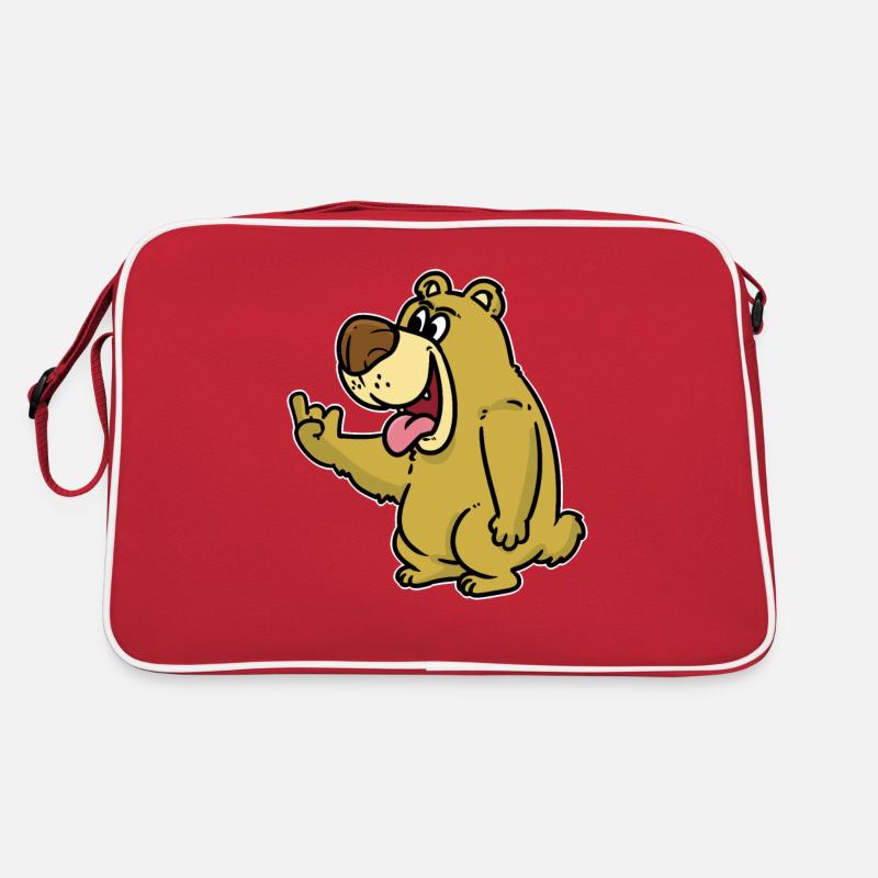 Mauvais ours - Sac Retro - rouge/blanc