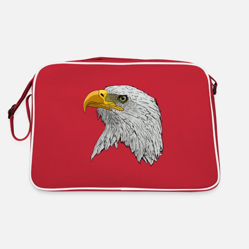 Bald Eagle face gift idea for kings Retro Bag