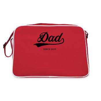Dad 2019, Daddy Since 2019 Father's Day Gift - Retro Bag - red/white - Back