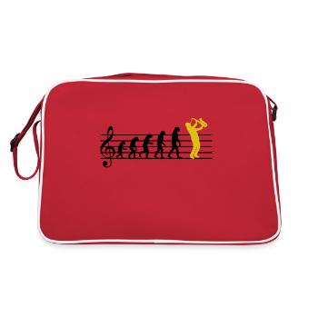 Saxophone Jazz Evolution Saxophone Classical Musician - Retro Bag - red/white - Back