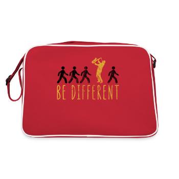 Saxophone Jazz Funny Saxophone Classic Musician - Retro Bag - red/white - Back