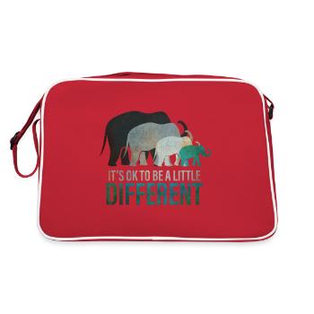 Its ok to be different - Sei anders Elefant - Retro Bag - red/white - Back