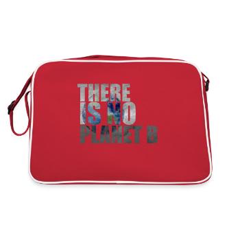 There is no planet B - There is no plan B - Retro Bag - red/white - Back