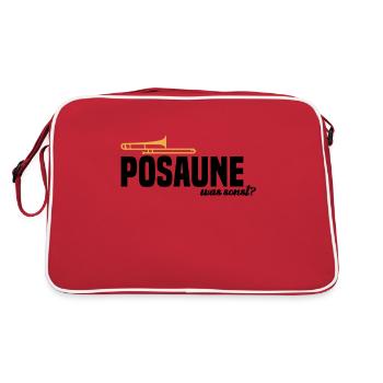 Trombone trombone music Funny sayings gift - Retro Bag - red/white - Back