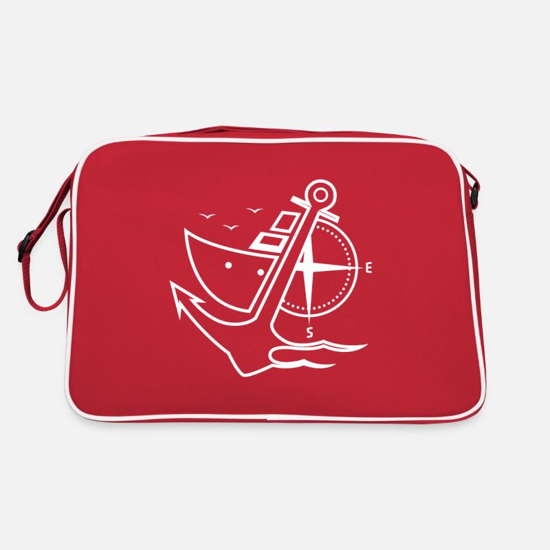 Ancre avec boussole et yacht Sac Retro