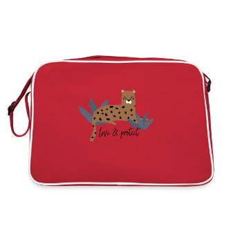 Aimer et protéger Protéger notre planète cadeau - Sac Retro - rouge/blanc - Dos