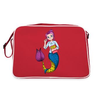Professeur de sirène enseignant stagiaire - Sac Retro - rouge/blanc - Dos