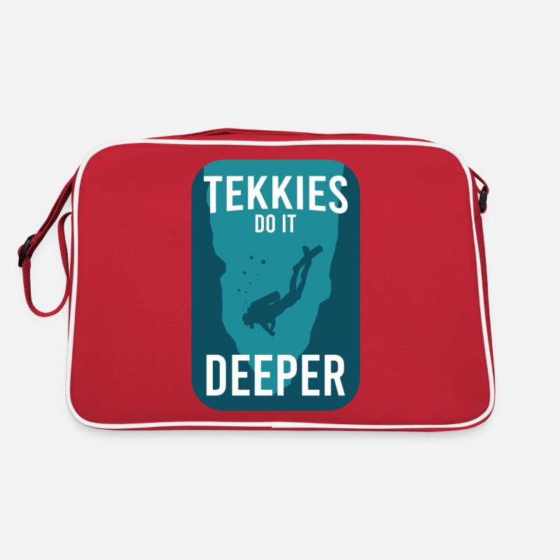 TEC DIVER DO IT DEEPER Cadeau Pour les plongeurs - Sac Retro - rouge/blanc