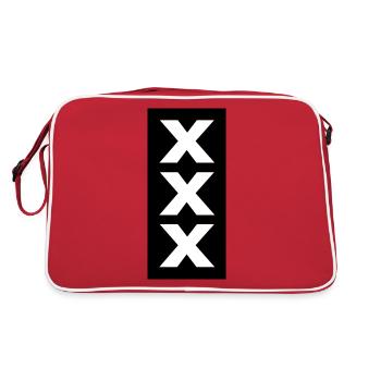 XXX armoiries d'Amsterdam | Pays-Bas, Pays-Bas - Sac Retro - rouge/blanc - Dos
