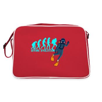 DIVING EVOLUTION Rebreather Diving Gift - Retro Bag - red/white - Back