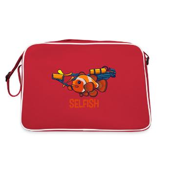 SELFISH CLOWNFISH Aquarium Gift For Divers - Retro Bag - red/white - Back