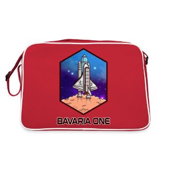 BAVARIA ONE space travel Bavaria gift - Retro Bag - red/white - Back