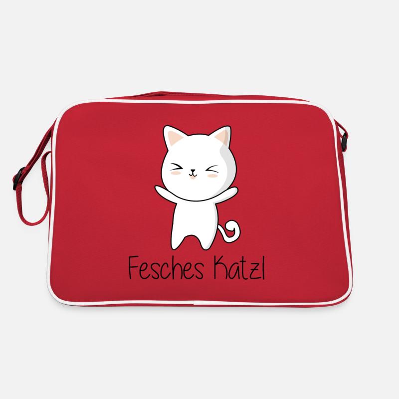 Fesches Katzerl Geschenk Retro Tasche