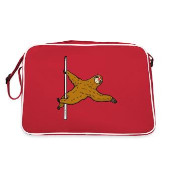 Pole Dance Sloth Pole Dance Faultier - Retro Bag - red/white - Back