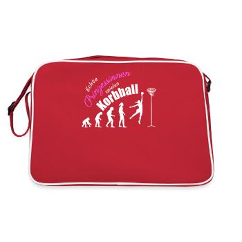 Echte Prinzessinnen spielen Korbball - Evolution - Retro Tasche - Rot/Weiß - Hinten