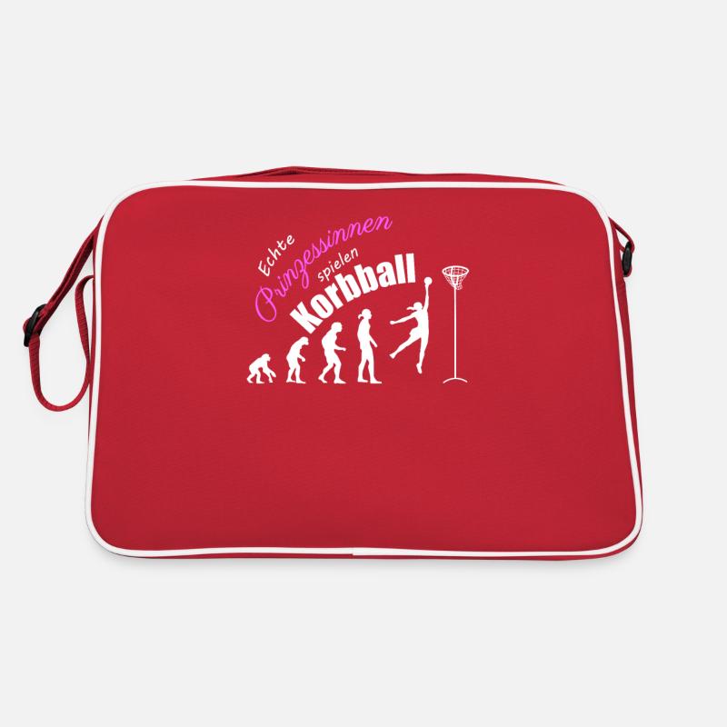 Echte Prinzessinnen spielen Korbball - Evolution - Retro Tasche - Rot/Weiß