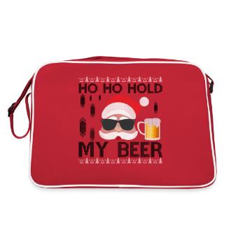 Ho Ho Hold My Beer Hold my beer - Retro Bag - red/white - Back