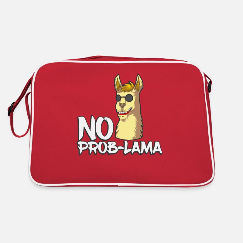 No Prob Lama - llama with sunglasses Retro Bag