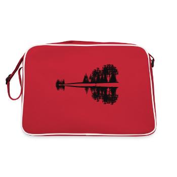 T-shirt ajusté pour guitare naturelle - Sac Retro - rouge/blanc - Dos