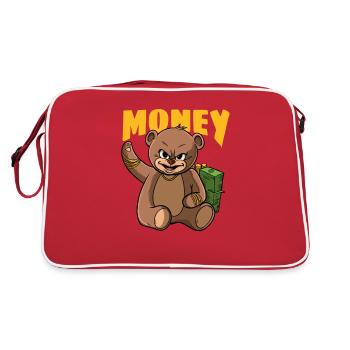 Teddy Bear Rick Gold Money - Retro Bag - red/white - Back