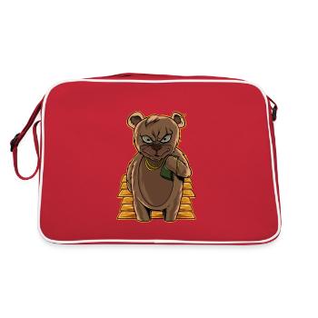 Teddy Bear Rick Gold Money - Retro Bag - red/white - Back