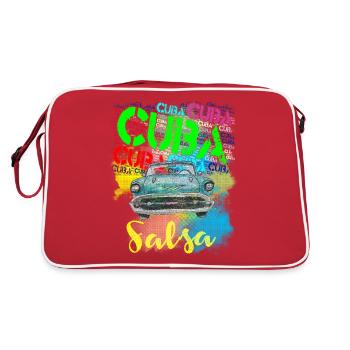 Cuba Salsa Havana voiture classique - Sac Retro - rouge/blanc - Dos