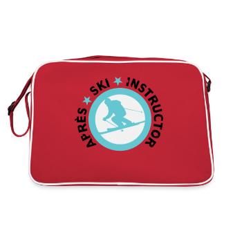 Après-Ski Instructor - Ski - Retro Tasche - Rot/Weiß - Hinten