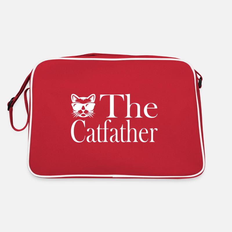 The Catfather - Retro Tasche - Rot/Weiß