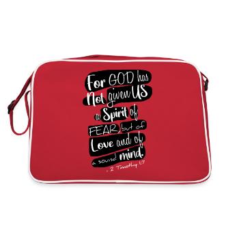 Vêtements chrétiens et foi chrétienne - Sac Retro - rouge/blanc - Dos