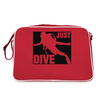 Just Dive Diver - Retro Tasche - Rot/Weiß - Hinten