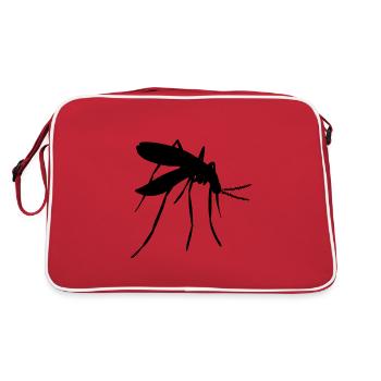 Mosquito Mücke Insekt Mücken Insekten Sommer - Retro Tasche - Rot/Weiß - Hinten