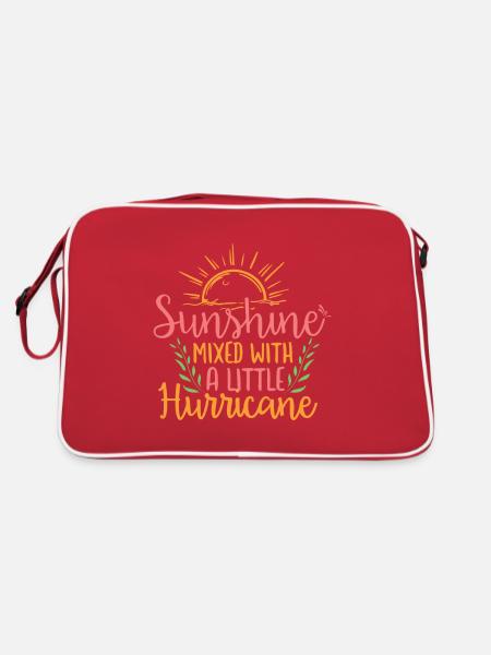 sunshine mixed with a little hurricane adventure - Retro Bag - red/white - Back