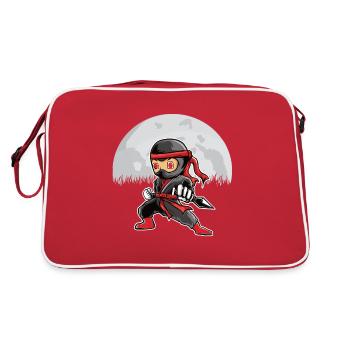 Ninja World - Retro Tasche - Rot/Weiß - Hinten