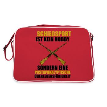 Schützen Shirt · Schießsport ist kein Hobby - Retro Tasche - Rot/Weiß - Hinten