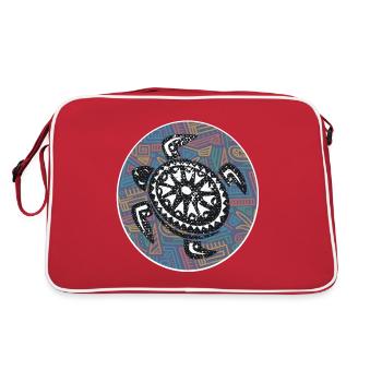 Great Hawaii design with turtle - Retro Bag - red/white - Back