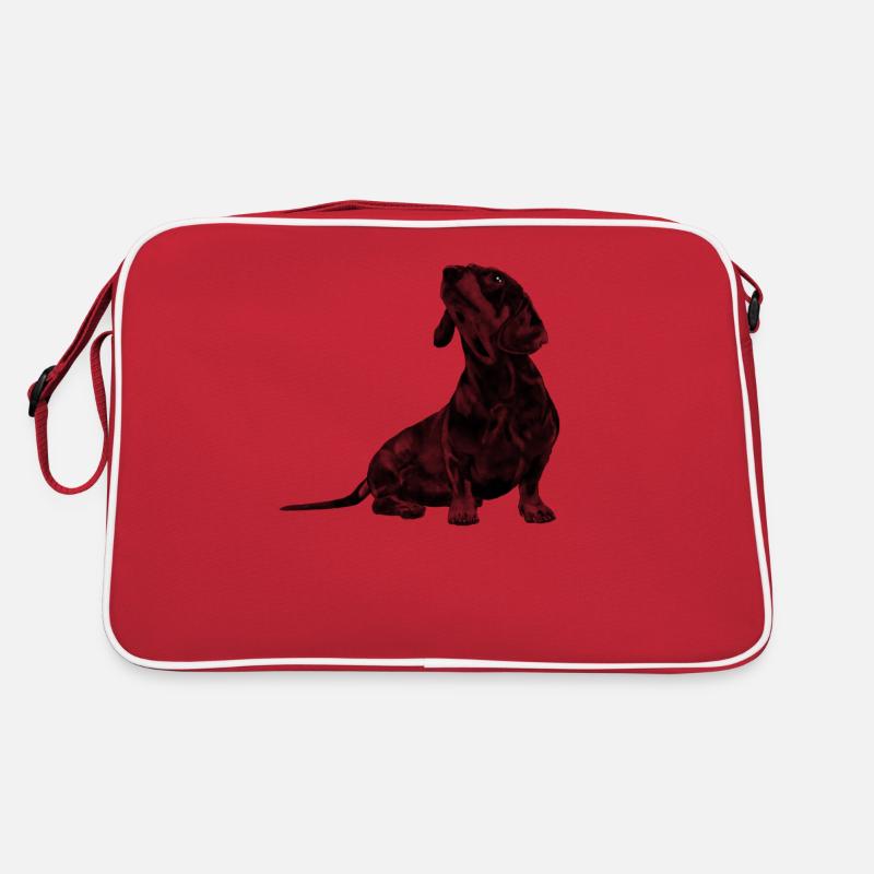 Teckel assis Sac Retro