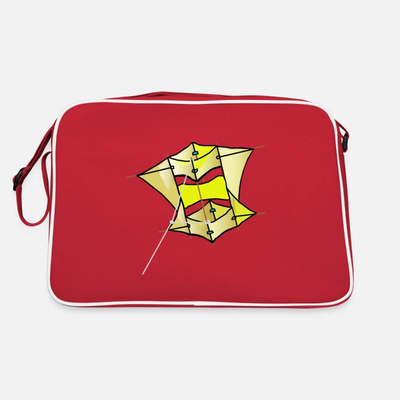 Multicellulaire Drachen - Retro Tasche - Rot/Weiß