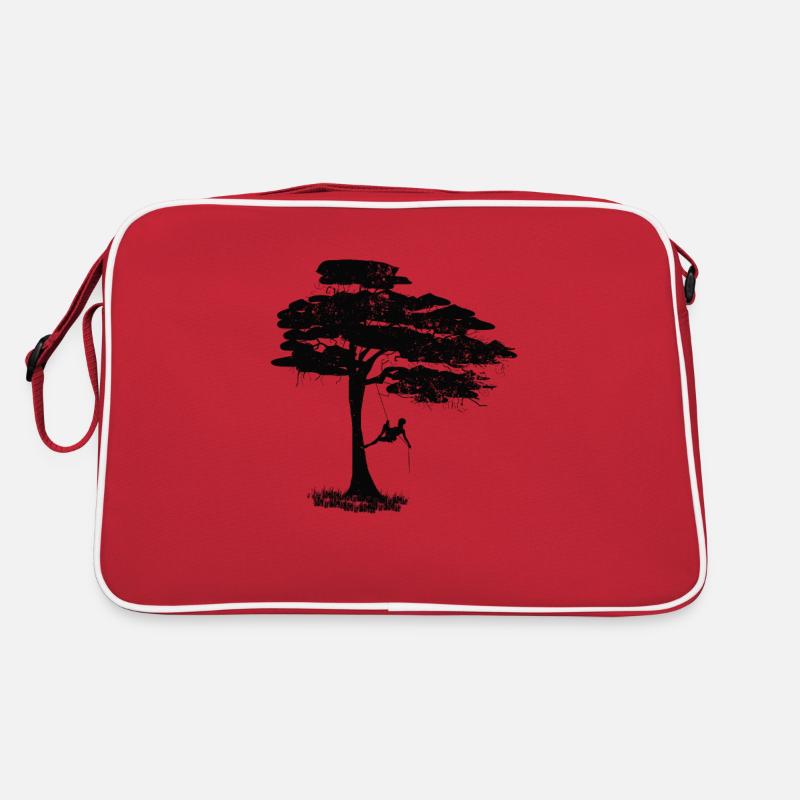 Baumkletterer Design Retro Tasche