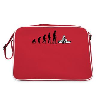 Kart Gokart Karting Cadeau d'évolution drôle - Sac Retro - rouge/blanc - Dos