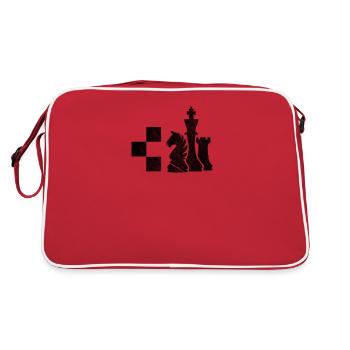 Pièces d'échecs jeu d'échecs joueur d'échecs - Sac Retro - rouge/blanc - Dos