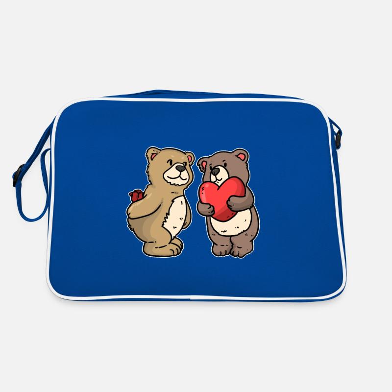 Ours mignon amour coeur rose saint valentin Sac Retro