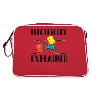 Électricité expliquée Physique Nerd - Sac Retro - rouge/blanc - Dos
