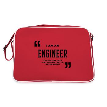 I Am An Electric Engineer - Electric Engineer Job - Retro Bag - red/white - Back